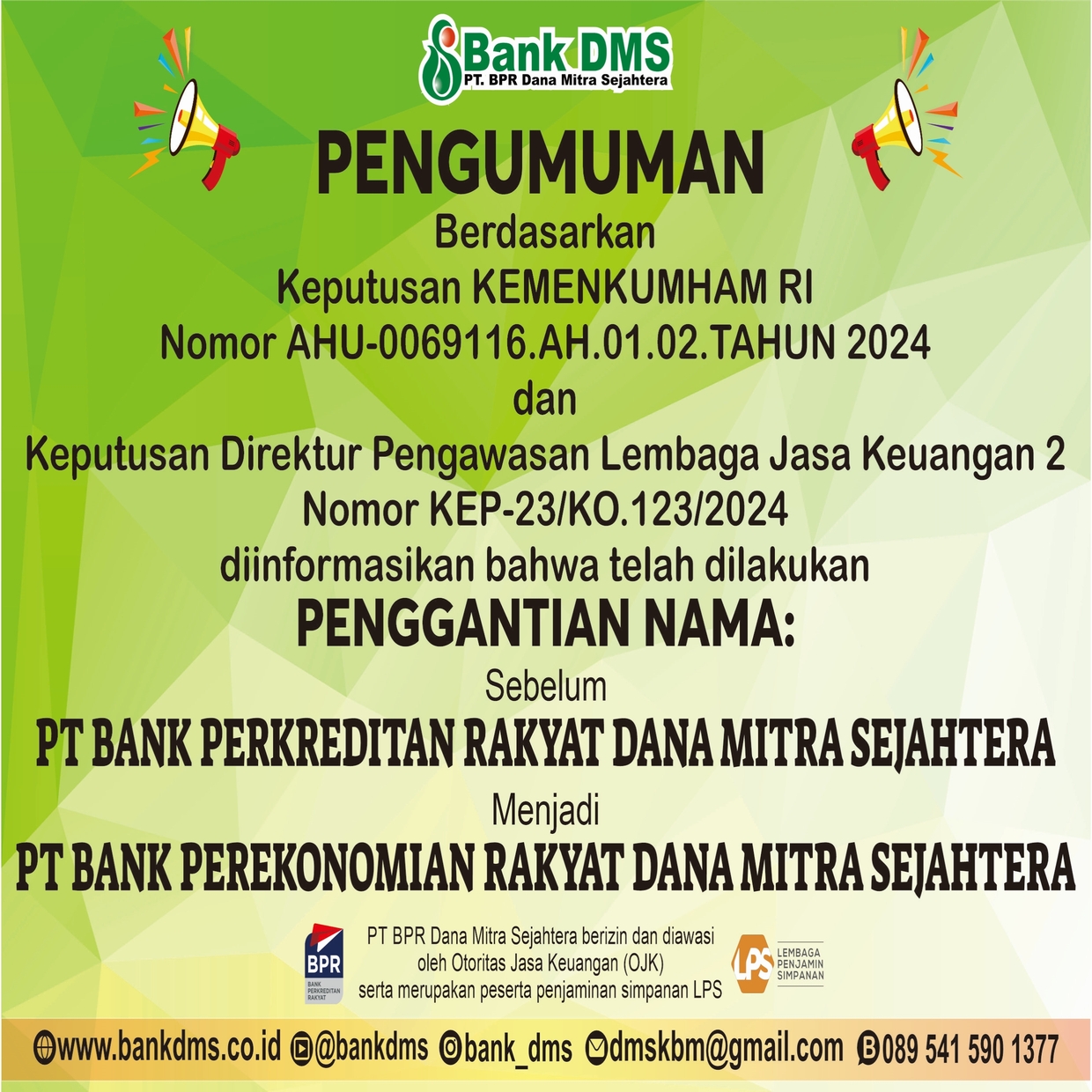 Perubahan Nama BPR